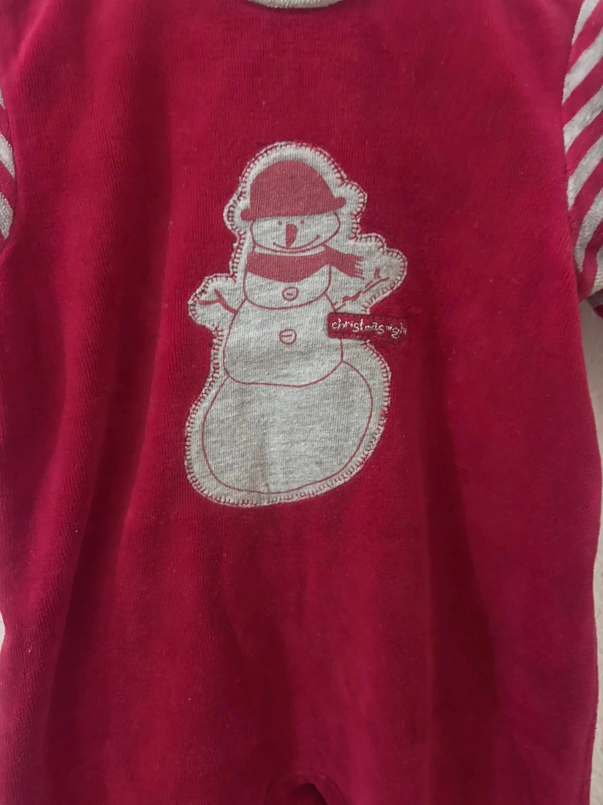 Grenouillère de Navidad en Terciopelo Orchestra Muñeco de Nieve – Talla 3 Meses (60 cm) – photo 3